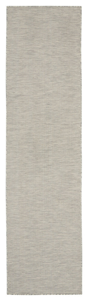 Nourison Positano Contemporary Area Rug, Light Gray, 2'2"x8' Runner