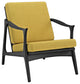 Modern Black Yellow Pace Upholstered Armchair