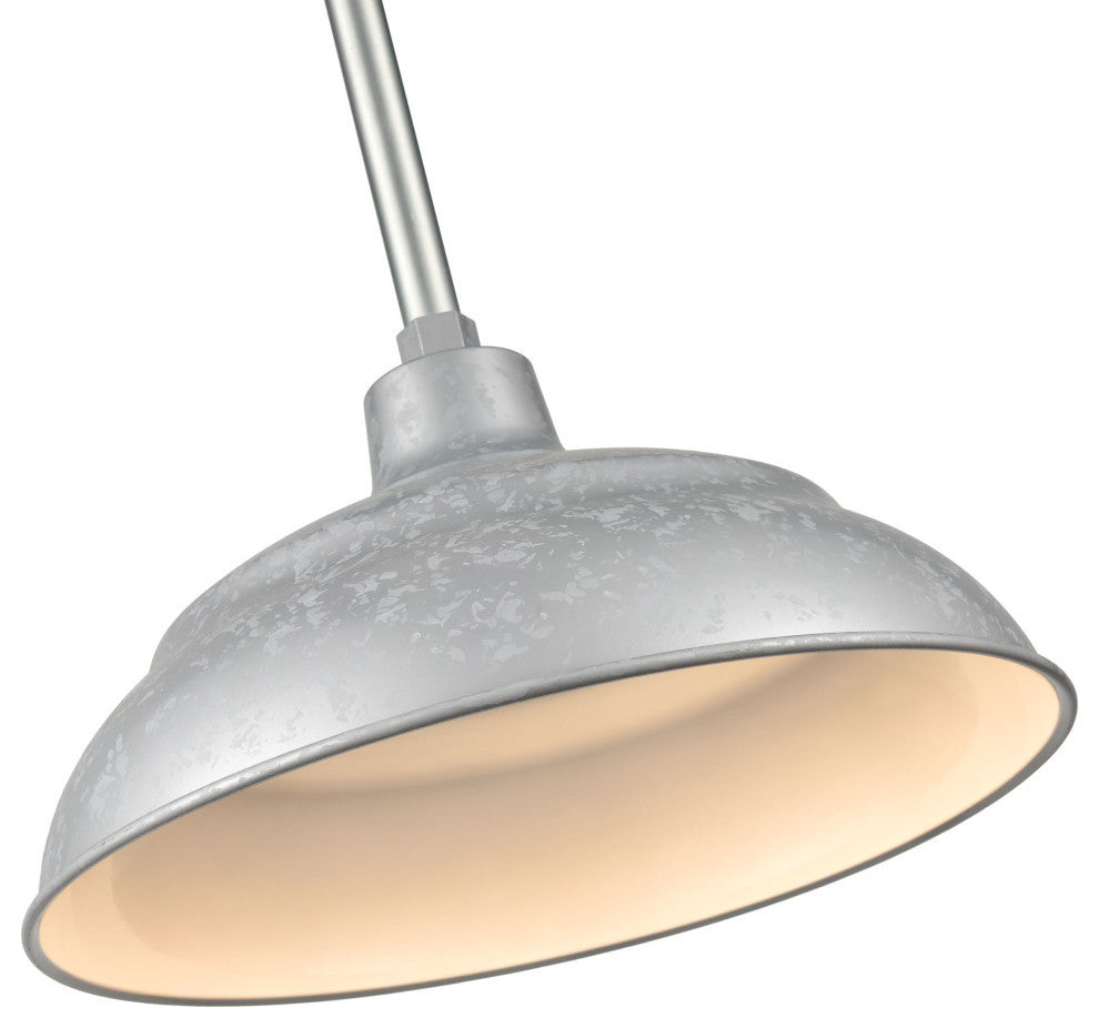 R Series Collection 1 Light 17 in. Painted Galvanized RLM Warehouse Shade