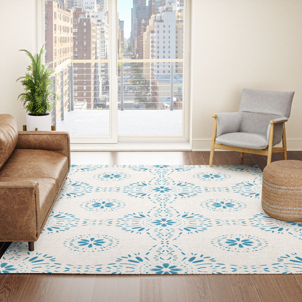 Schatzi Brown Libby Boho Aqua Area Rug
