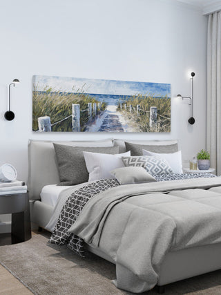 "Sandy Beach Pathway" Painting Print on Wrapped Canvas, 15x5