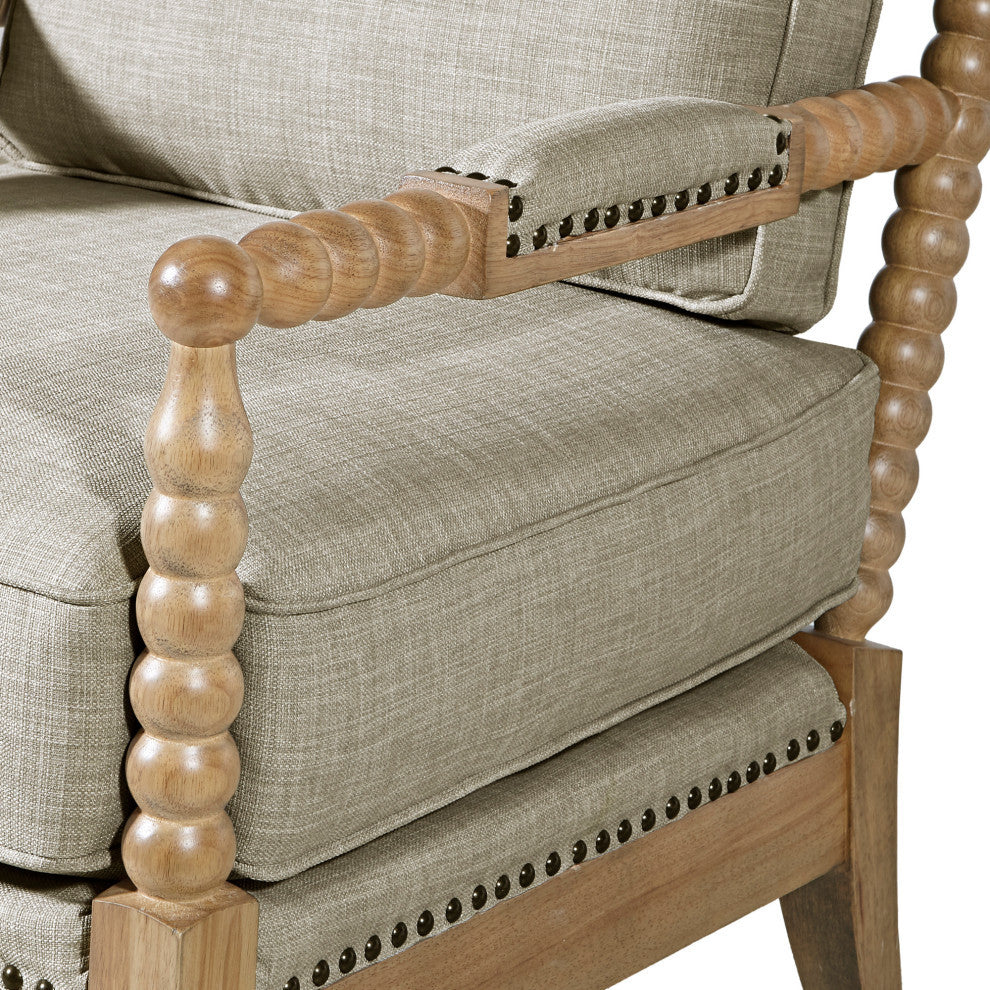 Madison Park Donohue Accent Arm Chair, Light Grey