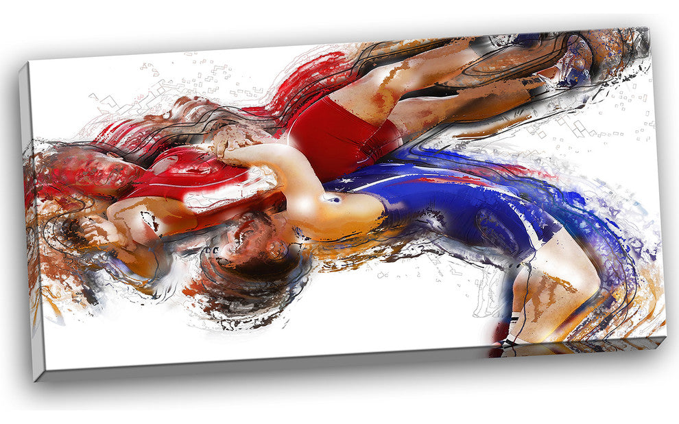 "Wrestling Body Slam" Canvas Painting