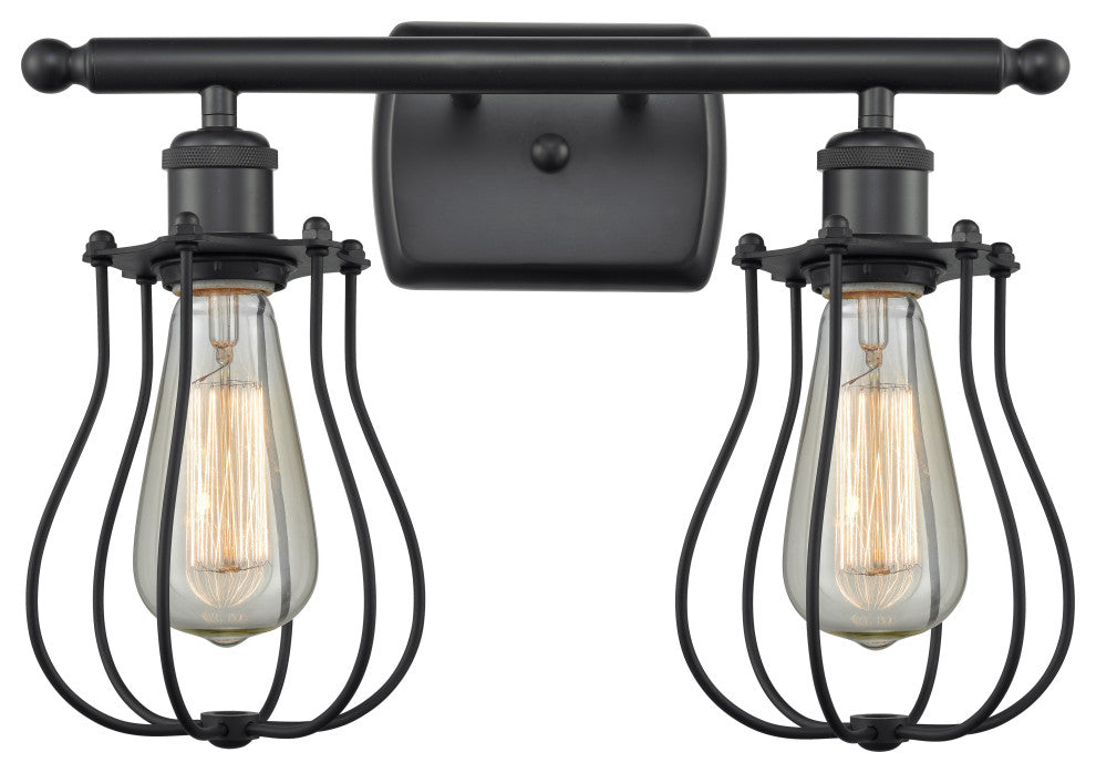 INNOVATIONS LIGHTING 516-2W-BK-CE513-BK-LED 2 Light Bath Vanity Light