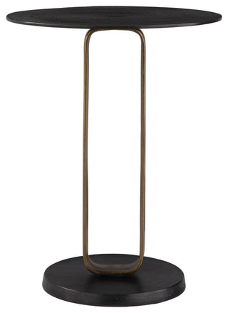 Uttermost Aperture Brass Accent Table