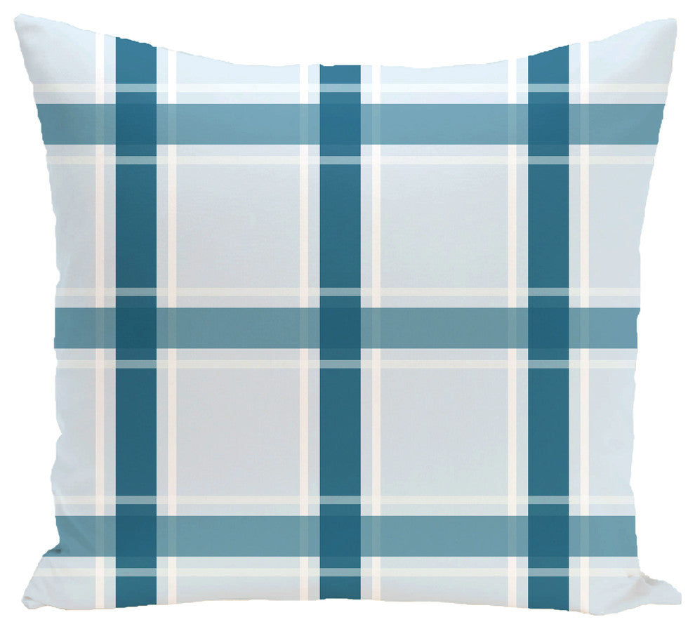 Criss Cross Applesauce Geometric Print Pillow, Teal, 20"x20"