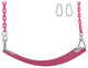 Commercial Polymer Belt Seat with 5.5' Coated Chain, Pink