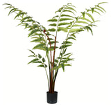 Vickerman TB191140 4' Artificial Potted Leather Fern