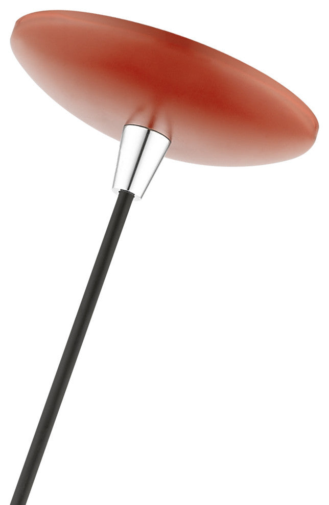 Linz 1 Light Shiny Red With Polished Chrome Accents Pendant