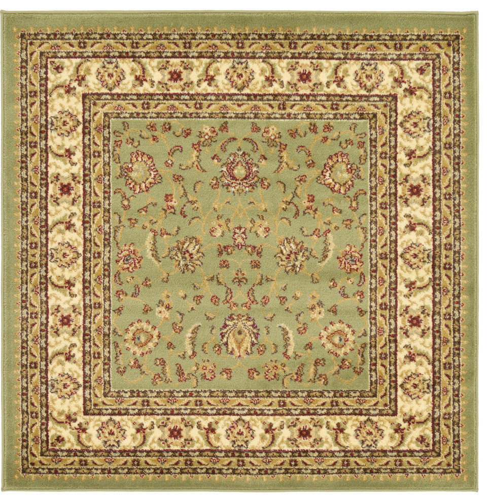 Unique Loom Green St. Louis Voyage 4' 0 x 4' 0 Square Rug