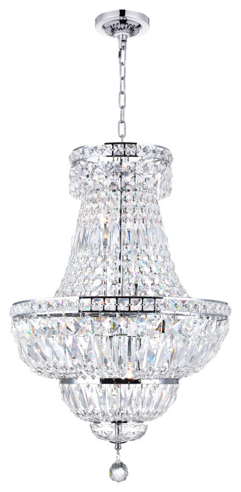 Stefania 8 Light Down Chandelier With Chrome Finish