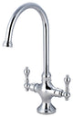 Kingston Brass Two-Handle Kitchen Faucet, Polished Chrome