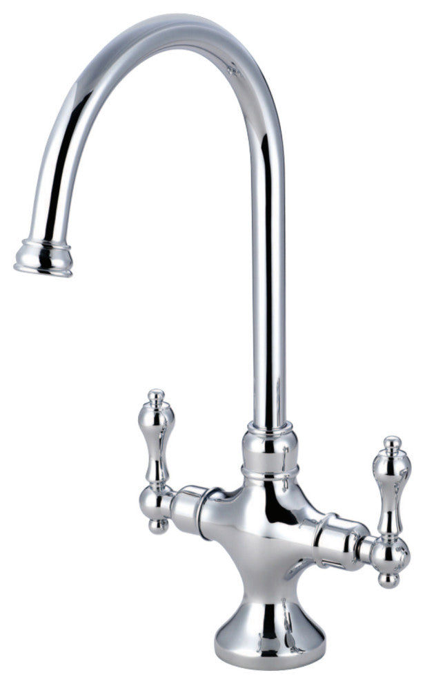 Kingston Brass Two-Handle Kitchen Faucet, Polished Chrome