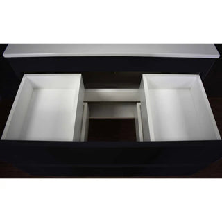 Salt 20Dx36" Floating Bathroom Vanity, Glossy Black With Acrylic Top