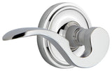 Classic Rose With Manor Lever, Bright Chrome, Privacy, Right-Handed