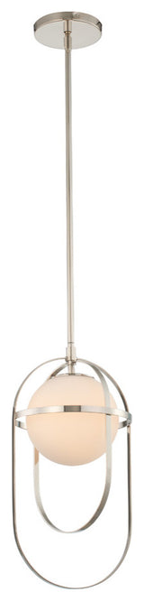 Lennox 9" Mini Pendant, Polished Nickel