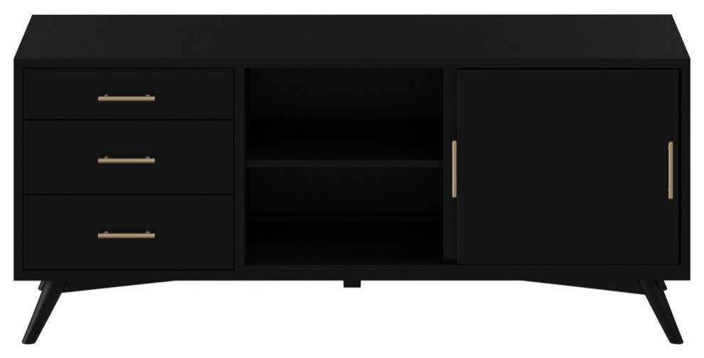 Flynn Large TV Console, Black