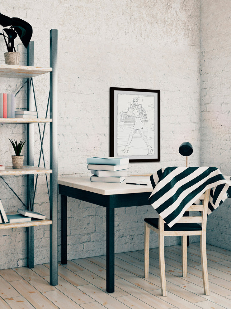 "Boots on Point" Framed Painting Print, 20"x30"