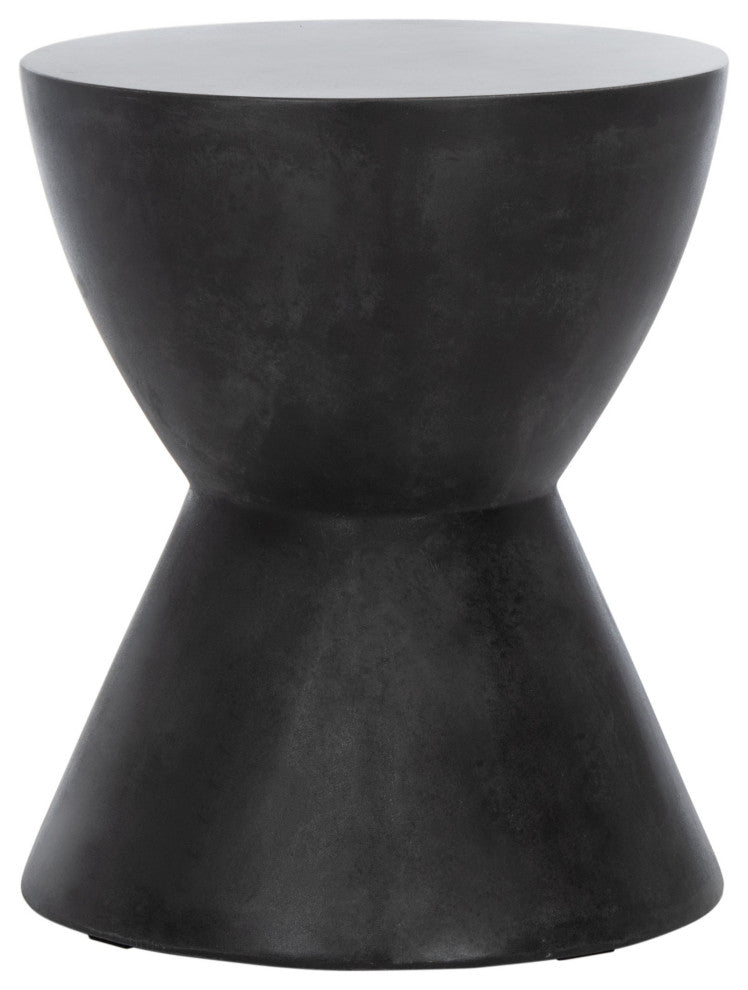 Safavieh Athena Concrete Indoor-Outdoor Accent Table, Black