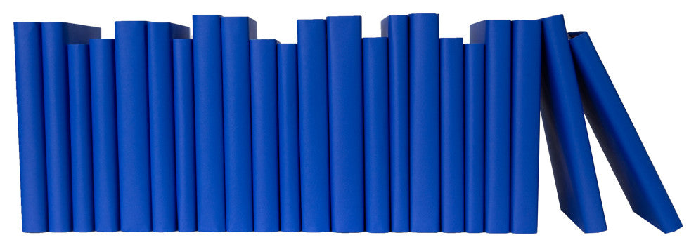 Decorative Books - True Blue Paper Wrapped - Books By The Foot