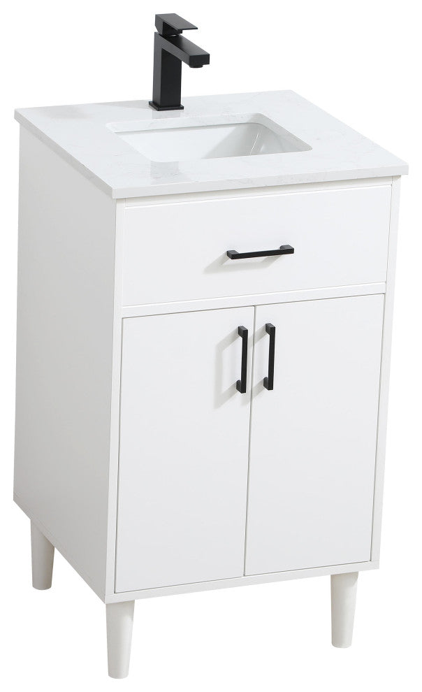Home Living 20" Single Bathroom Vanity, White