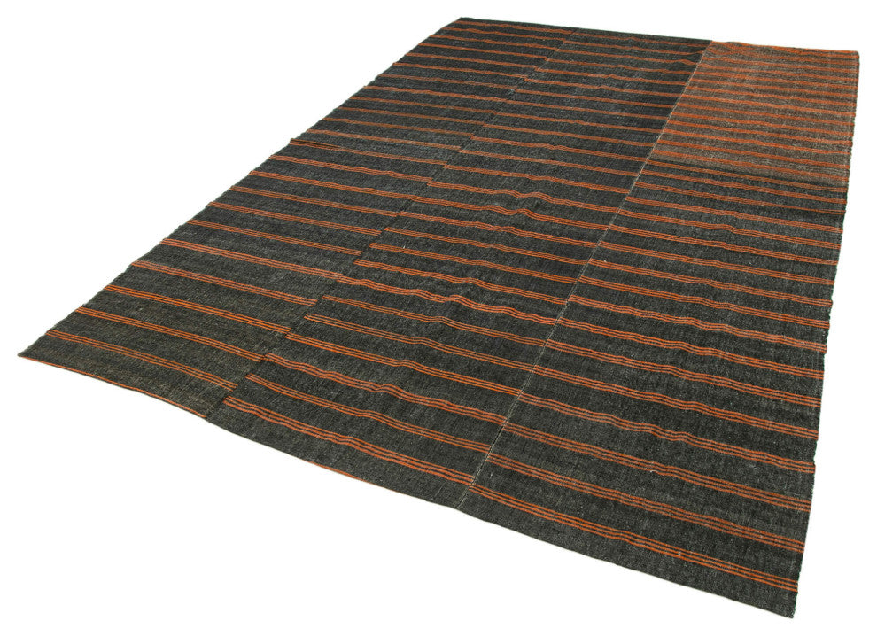 Rug N Carpet - Hand-knotted Turkish 6' 8'' x 10' 2'' Rustic Wool Kilim Rug