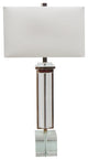 Crystal, Polished Nickel Metal Table Lamp