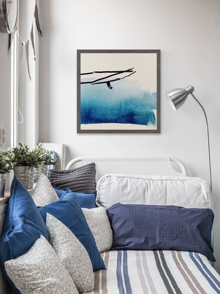 "Surfers Day" Framed Painting Print, 32"x32"