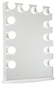 Hollywood Glow XL Vanity Mirror, Glossy White, Frosted Led Globe Bulbs