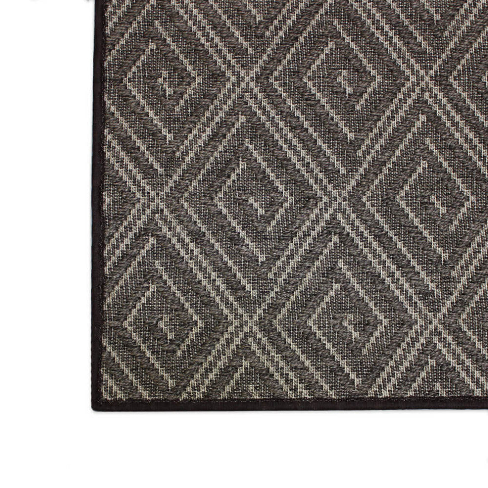 Curacao Custom Cut Indoor Outdoor Area Rug, Slate, 4x10