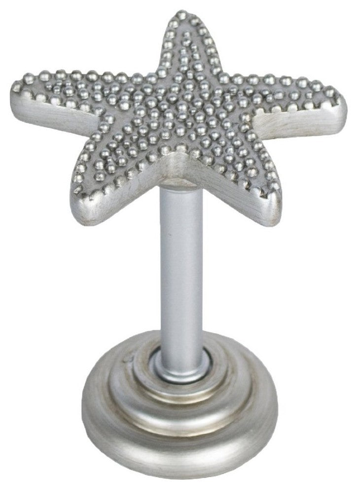 Starfish Drapery Holdback Medallion, Pewter