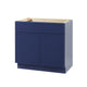 Vanity Art Birch Plywood Single Base Storage Cabinet, Blue, 33"