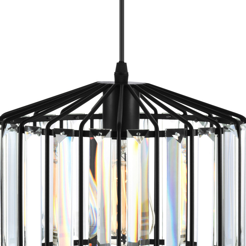 Alethia 1 Light Down Pendant With Black Finish
