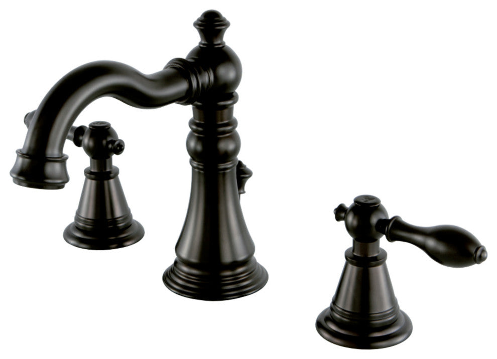 Fauceture Widespread Bathroom Faucet With Retail Pop-Up, Oil Rubbed Bronze