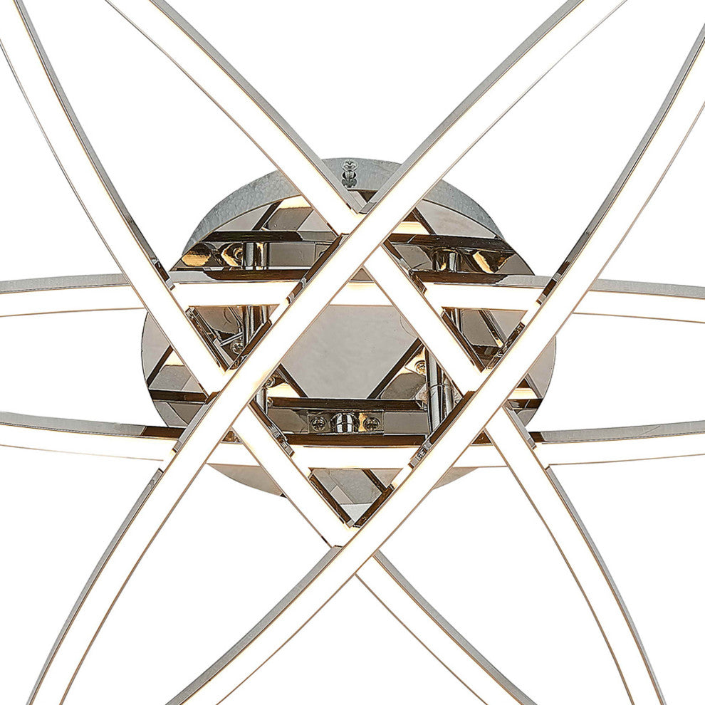 6-Light LED Array Star Shaped Lamp in Chrome Finish