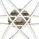 6-Light LED Array Star Shaped Lamp in Chrome Finish