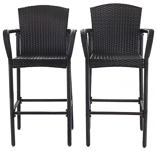 Durable Brown Rattan Barstool Chairs