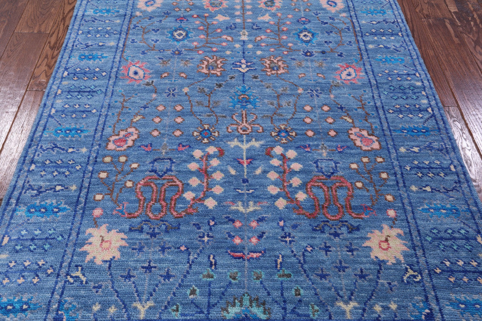 4' 2" X 6' 5" Turkish Oushak Handmade Wool Rug - Q13670