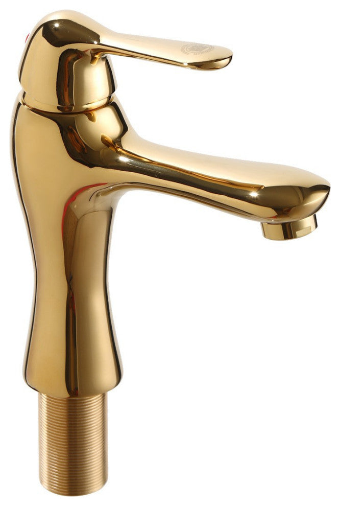 Bathroom Single Hole Faucet Brass Total Height 7" Height, 4" From Spout