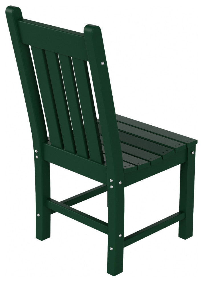 WestinTrends Outdoor Patio Poly Lumber Dining Chair, Fade UV Water Resistant, Dark Green