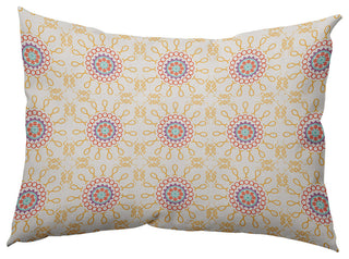 14" x 20" Sun Tile Decorative Indoor Pillow, Egg Yolk Yellow