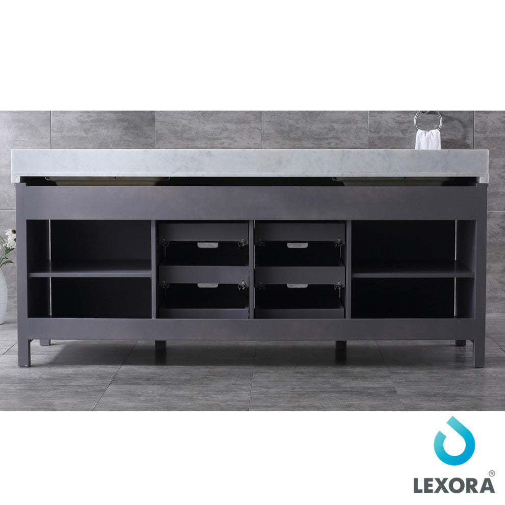Marsyas 84" Vanity Cabinet Only, Dark Grey