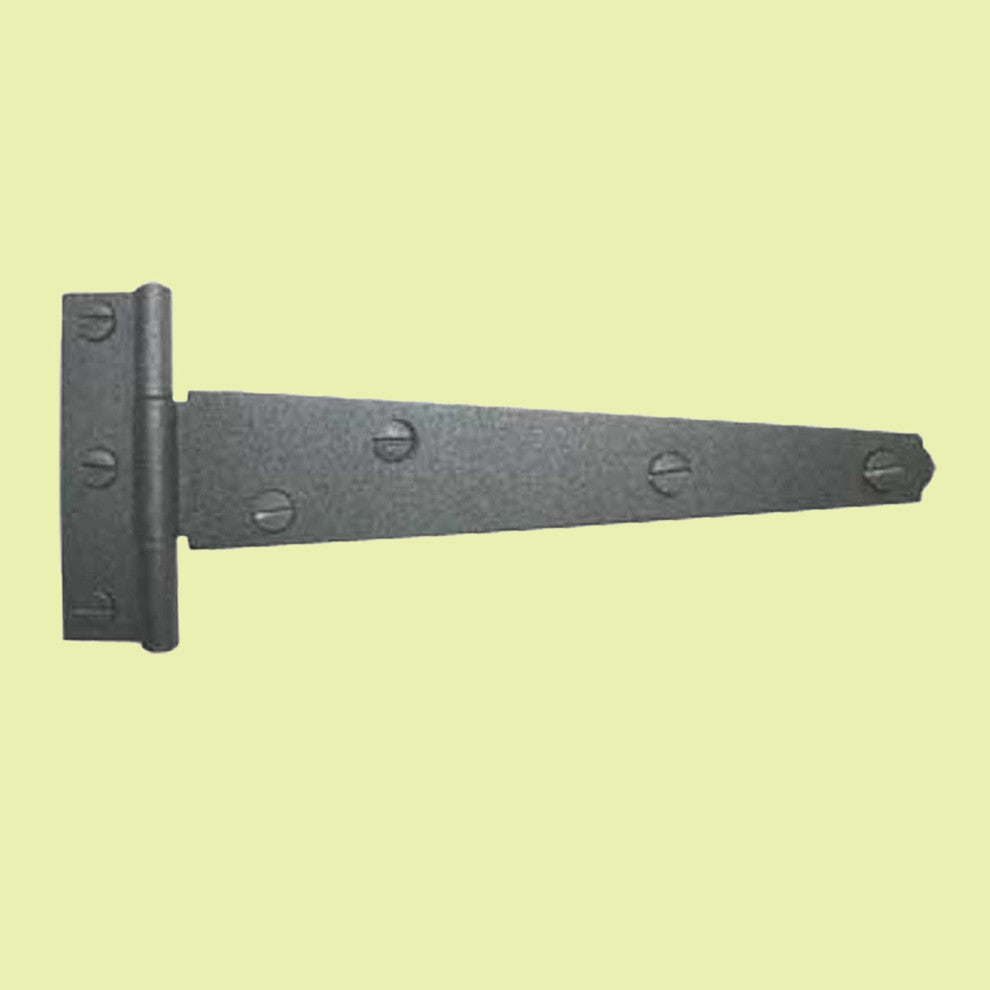 T Strap Door Hinge Black RSF Black Iron Light Duty 7" | Renovators Supply