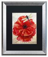 Color Bakery 'Le Pavot Dragonfly', Silver Frame, Black Mat, 16x20