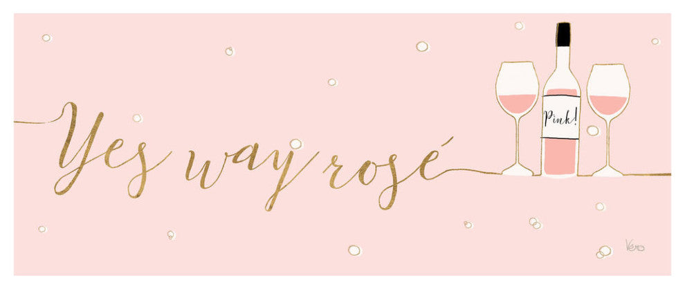 "Underlined Bubbly II Pink" Digital Paper Print by Veronique Charron, 62"x26"