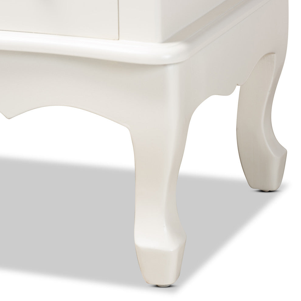 Callen Classic and Traditional White Finished Wood 4-Drawer Storage Cabinet