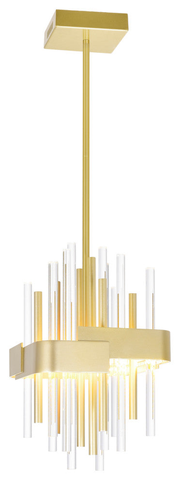 Millipede 8 in LED Satin Gold Mini Pendant