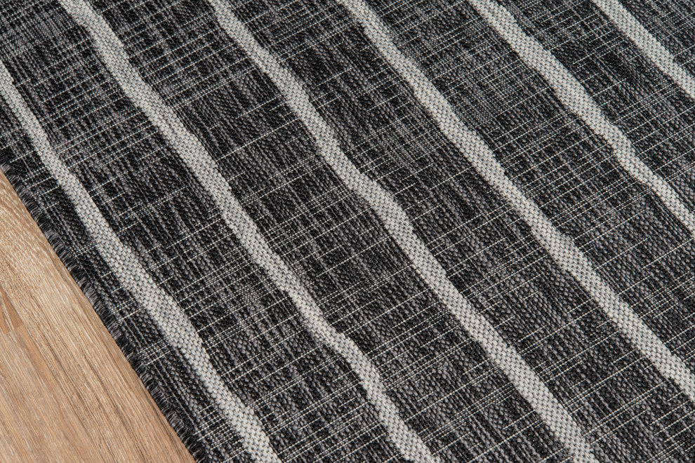 Novogratz by Momeni Villa Sicily Charcoal Indoor Outdoor Rug 2'' X 10'' Runner