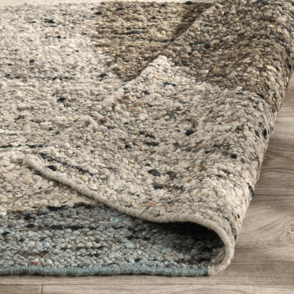 Hesperia Hand Woven Wool Patterned Rug, Multicolor, 5x8