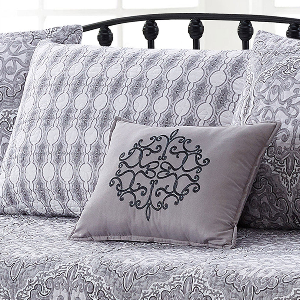 Melody Mdln 6 Piece Quilted Daybed Set, Lavender, Daybed (75"x39")